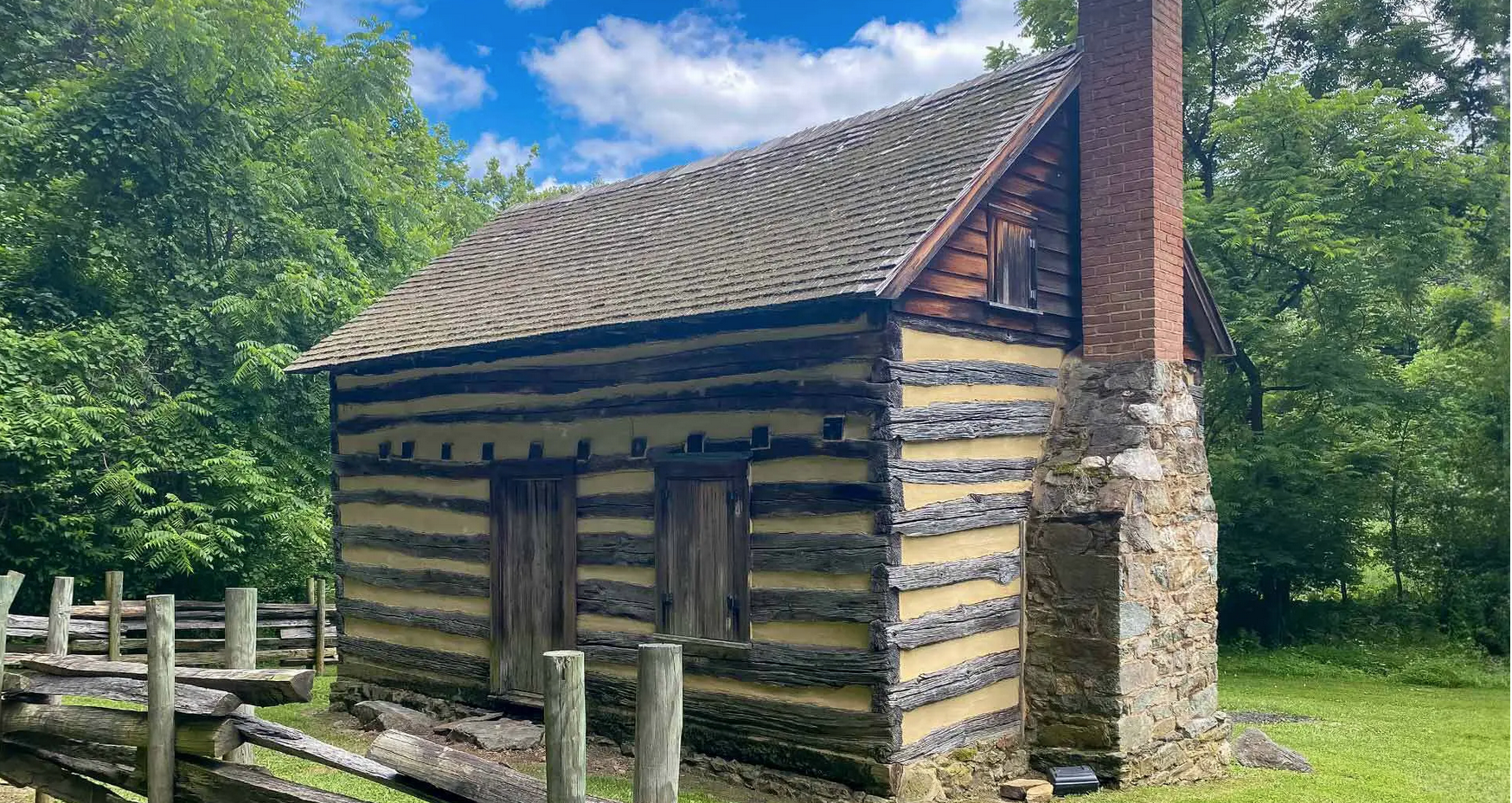 Exterior of Montgomery County's Oakley Cabin