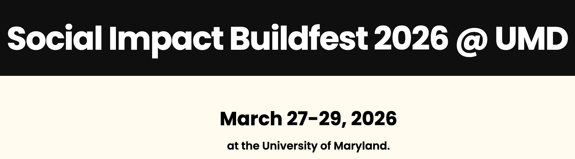 Banner for Social Impact BuildFest